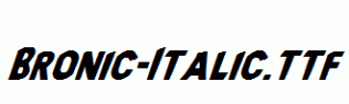 Bronic-Italic.ttf