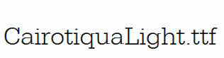 CairotiquaLight.ttf