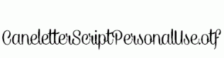 CaneletterScriptPersonalUse.otf