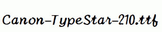 Canon-TypeStar-210.ttf