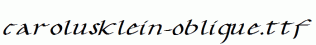 CarolusKlein-Oblique.ttf
