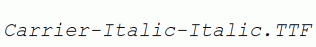 Carrier-Italic-Italic.ttf