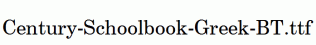 Century-Schoolbook-Greek-BT.ttf