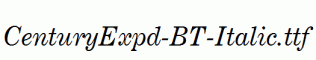 CenturyExpd-BT-Italic.ttf