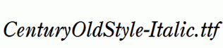 CenturyOldStyle-Italic.ttf