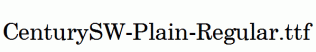 CenturySW-Plain-Regular.ttf