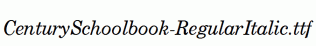 CenturySchoolbook-RegularItalic.ttf