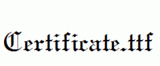Certificate.ttf
