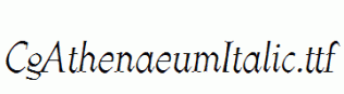 CgAthenaeumItalic.ttf