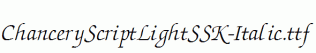 ChanceryScriptLightSSK-Italic.ttf