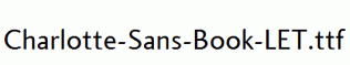 Charlotte-Sans-Book-LET.ttf