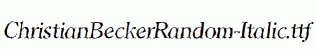 ChristianBeckerRandom-Italic.ttf