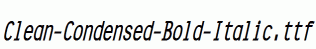 Clean-Condensed-Bold-Italic.ttf
