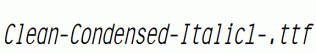 Clean-Condensed-Italic1-.ttf