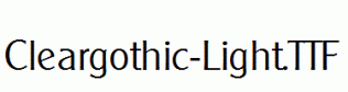 Cleargothic-Light.ttf