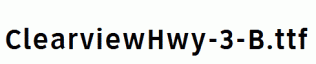 ClearviewHwy-3-B.ttf