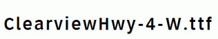 ClearviewHwy-4-W.ttf