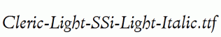Cleric-Light-SSi-Light-Italic.ttf
