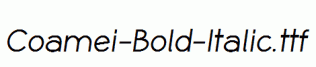 Coamei-Bold-Italic.ttf