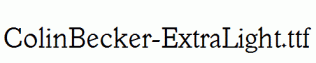 ColinBecker-ExtraLight.ttf