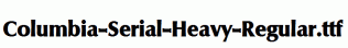 Columbia-Serial-Heavy-Regular.ttf