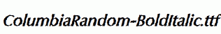 ColumbiaRandom-BoldItalic.ttf