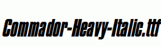 Commador-Heavy-Italic.ttf