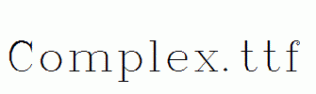 Complex.ttf