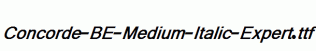 Concorde-BE-Medium-Italic-Expert.ttf