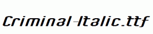 Criminal-Italic.ttf