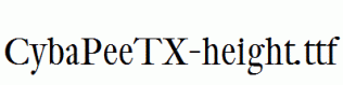 CybaPeeTX-height.ttf