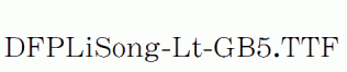 DFPLiSong-Lt-GB5.ttf