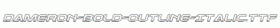 Dameron-Bold-Outline-Italic.ttf