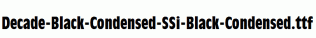 Decade-Black-Condensed-SSi-Black-Condensed.ttf