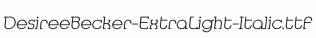 DesireeBecker-ExtraLight-Italic.ttf