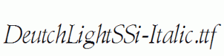 DeutchLightSSi-Italic.ttf