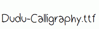 Dudu-Calligraphy.ttf