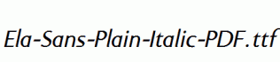 Ela-Sans-Plain-Italic-PDF.ttf