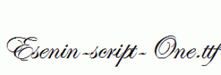 Esenin-script-One.ttf