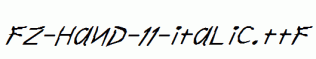 FZ-HAND-11-ITALIC.ttf