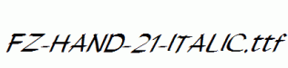 FZ-HAND-21-ITALIC.ttf