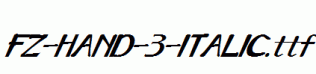 FZ-HAND-3-ITALIC.ttf