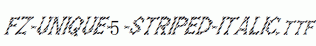 FZ-UNIQUE-5-STRIPED-ITALIC.ttf