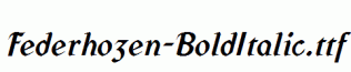 Federhozen-BoldItalic.ttf