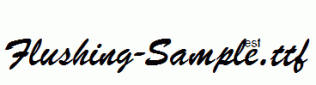 Flushing-Sample.ttf
