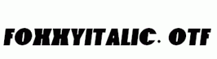 FoxxyItalic.otf