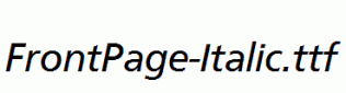 FrontPage-Italic.ttf