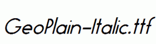 GeoPlain-Italic.ttf