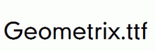 Geometrix.ttf