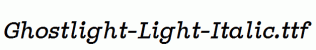 Ghostlight-Light-Italic.ttf
